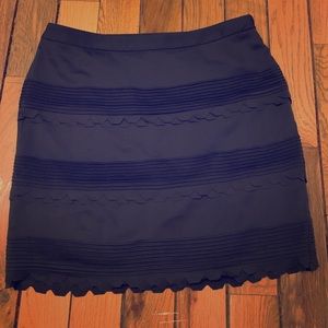 Banana republic black silk layered skirt
